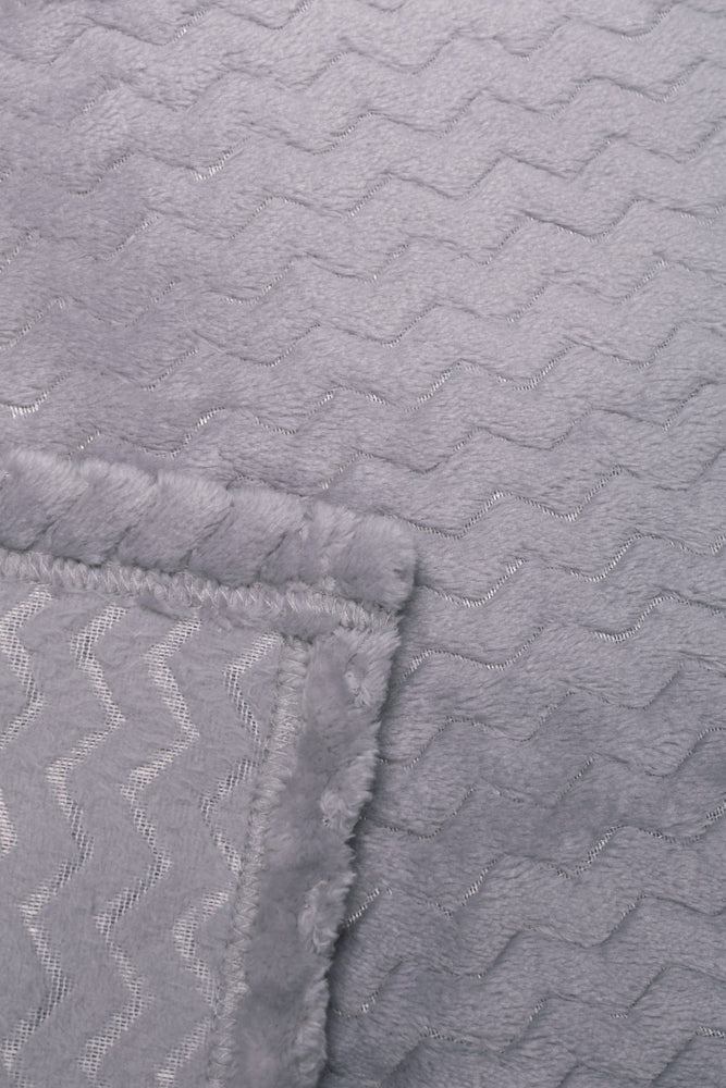 Small Textured Throw Grey
