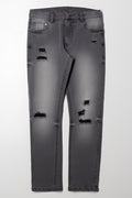 Ripped Denim Jeans Dark Grey