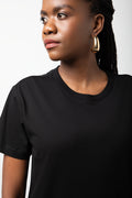 Crew Neck Short Sleeve Regular Fit T-Shirt Black (3)