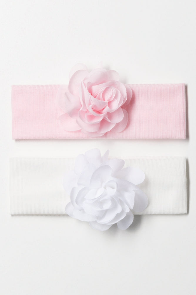 2 Pack Head Band White & Pink