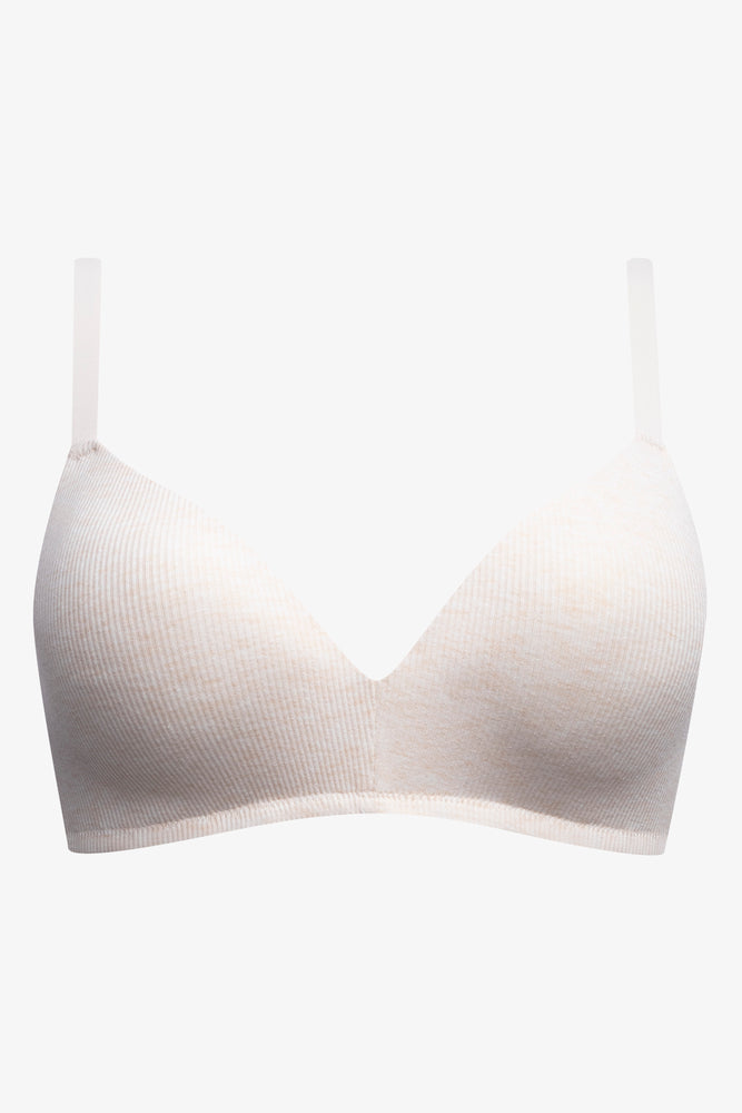 2 Pack Padded Wire Free Bra Small Black Cream And Brown (2)