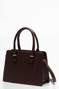Mini Handbag With  Handles And Strap Burgundy (1)
