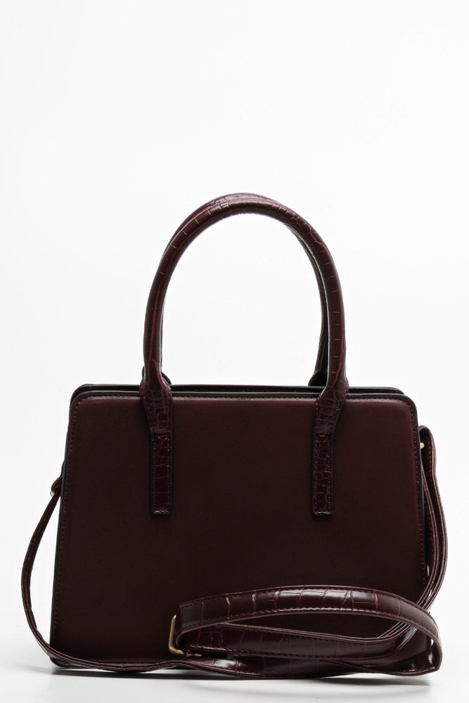 Mini Handbag With  Handles And Strap Burgundy (2)