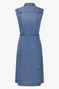 Sleeveless Denim Dress Light Blue (1)