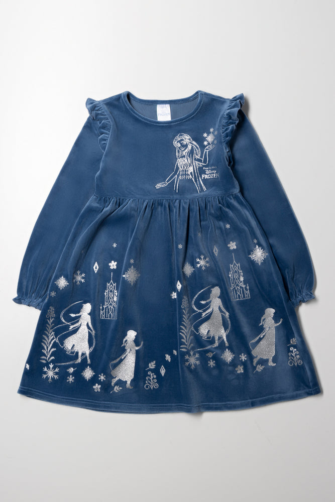 Frozen Velour Dress Blue