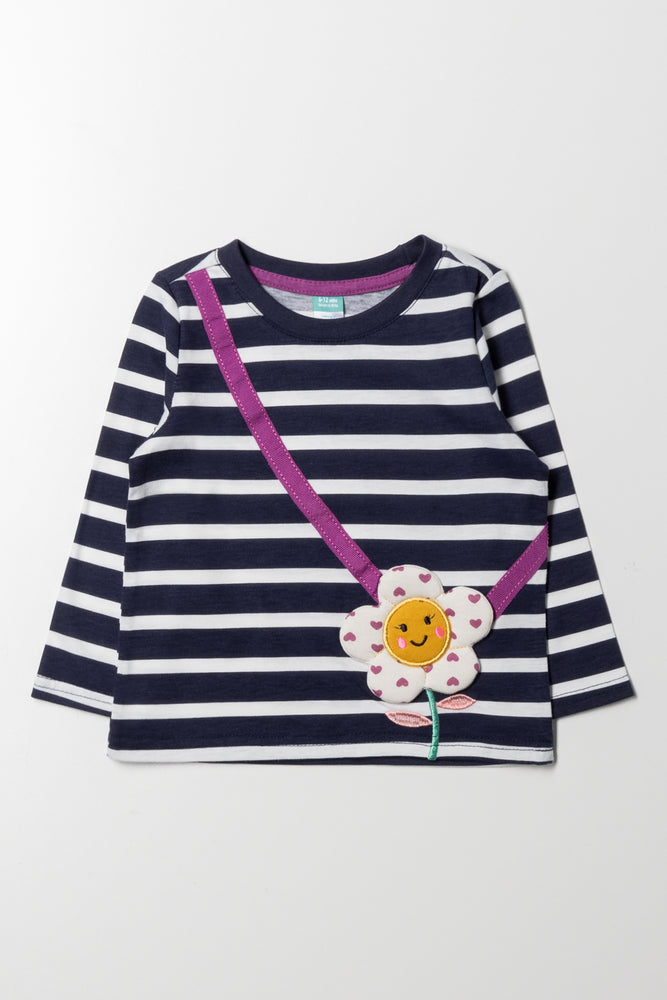 Stripe Long Sleeve T-Shirt Navy