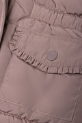 Hooded Parka Jacket With Fur Purple (2)