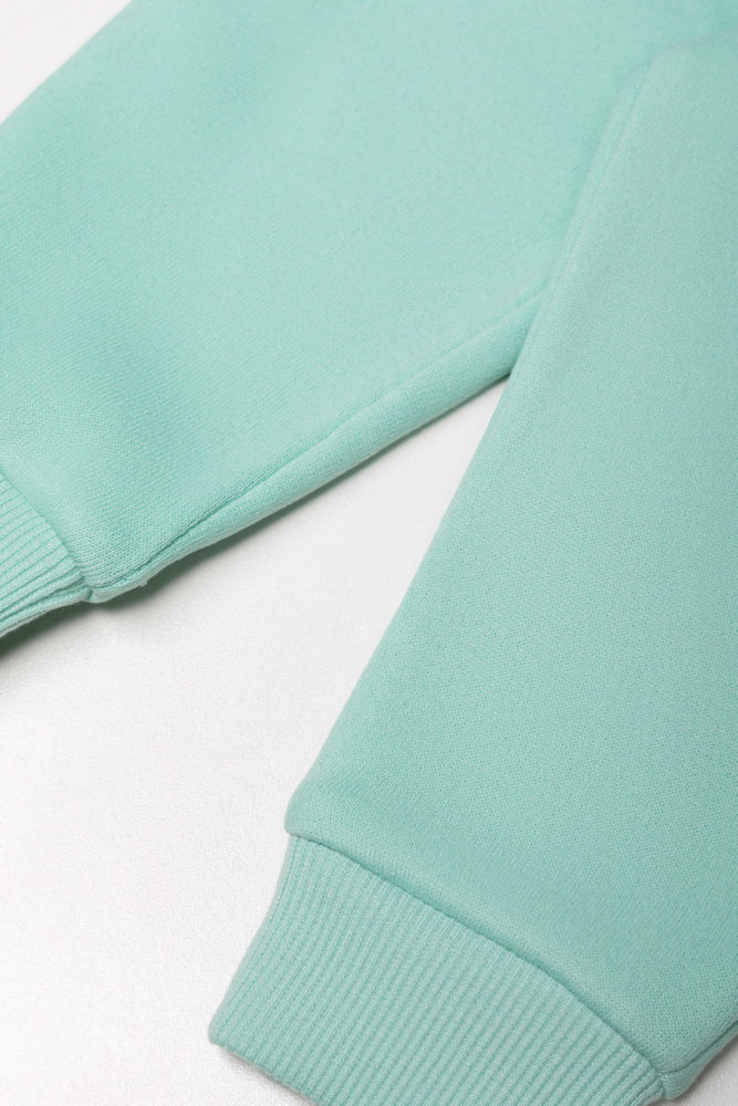 Hooded Peplum Tracksuit Green (2)