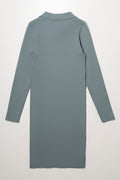 Collar Seamfree Dress Blue (2)