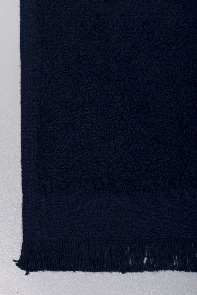 2 Pack Fringed Guest Towel Navy And Light Blue