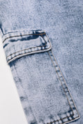 Cargo Denim Skirt Blue (1)