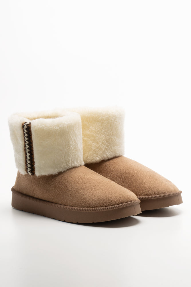 Fur Comfy Boots Natural