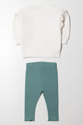 Embroidery Fleece Set White And Green (3)