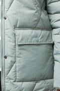Quilted Long Puffer Jacket Green (3)