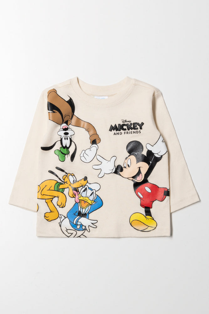 Mickey Mouse Long Sleeve T-Shirt Natural