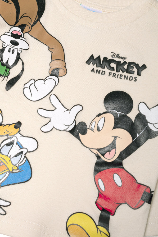 Mickey Mouse Long Sleeve T-Shirt Natural