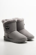 Button Comfort Boots Grey