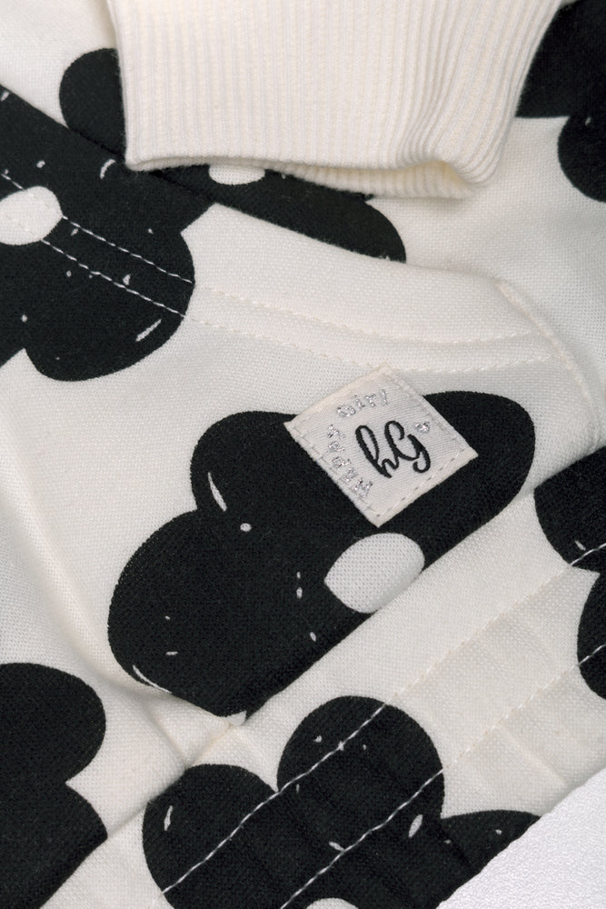 Flower Quarter Zip Tracktop Cream And Black (2)