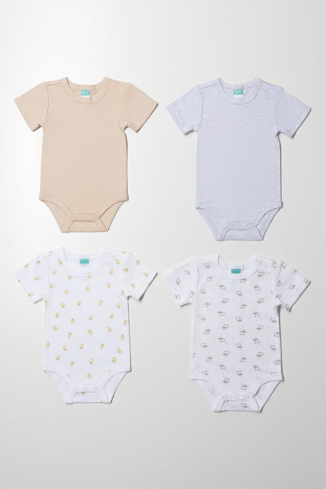 Pack Short Sleeve Bodyvest Natural, Grey And Vests Ackermans