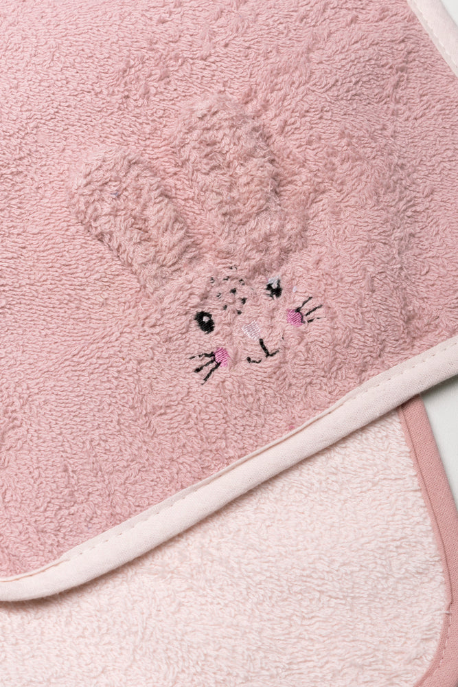 2 Pack Bunny Face Cloths Pink (1)