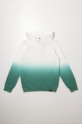 Dip Dye Hoodie Cream And Green