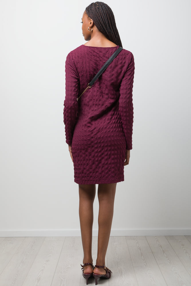 Knit Dress Burgundy (2)