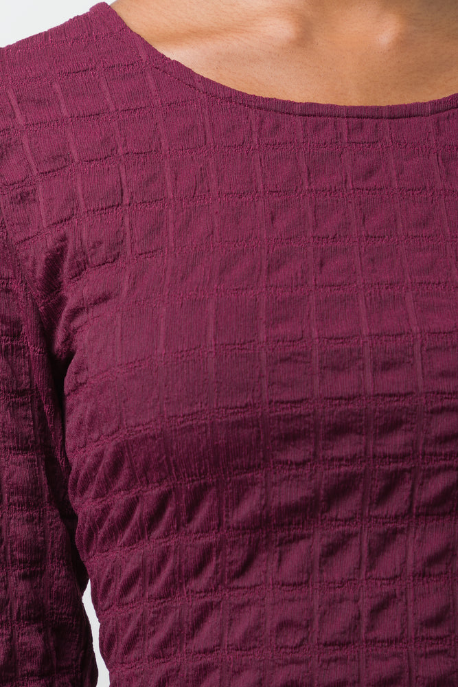 Knit Dress Burgundy (3)