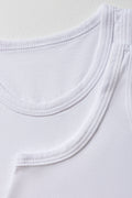 2 Pack Sleeveless Vests White (1)
