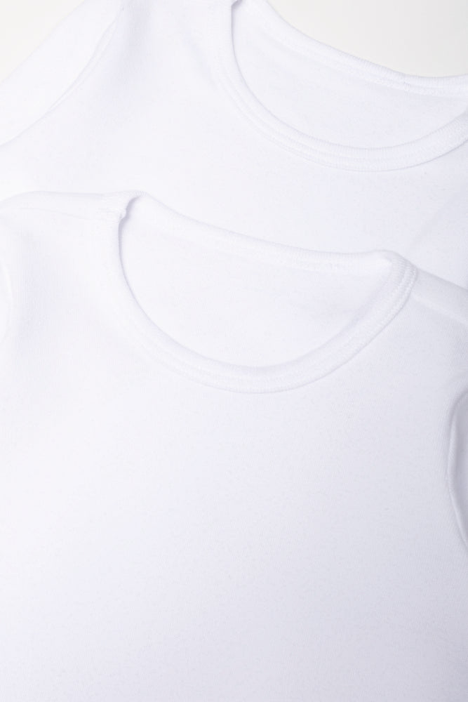 2 Pack Long Sleeve Vests White (1)