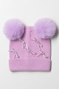 Beanie With Bows Lilac