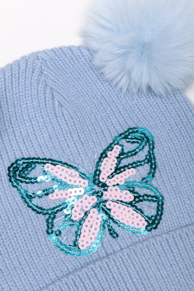Butterfly Beanie Blue