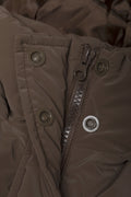 Hooded Puffer Jacket Brown (1)