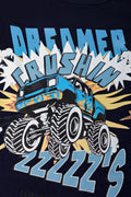 Monster Truck Long Sleeve Pyjamas Navy (1)