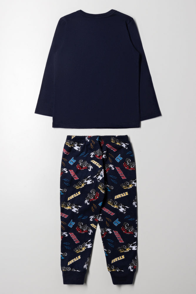 Monster Truck Long Sleeve Pyjamas Navy (3)