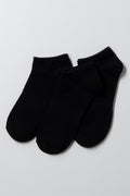 3 Pack Sport Socks Black