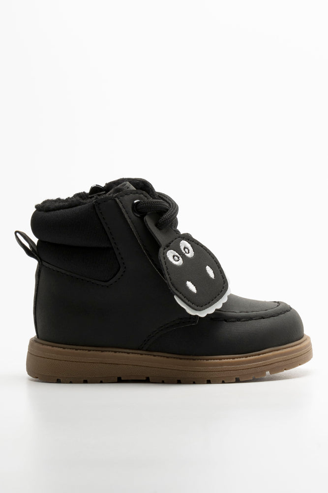 Lace Up Boots Black (1)