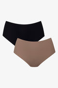 2 Pack Bonded Briefs Black And Natural