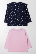 2 Pack T-Shirt Pink & Navy (3)