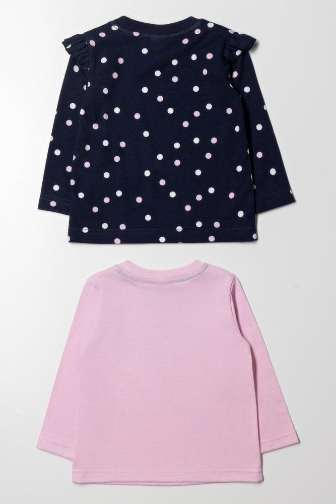 2 Pack T-Shirt Pink & Navy (3)