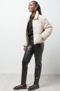 Short Puffer Jacket Natural (1)
