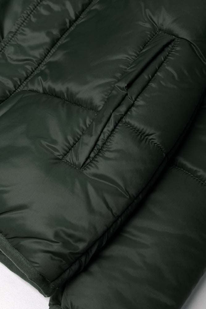 Hooded Puffer Jacket Green