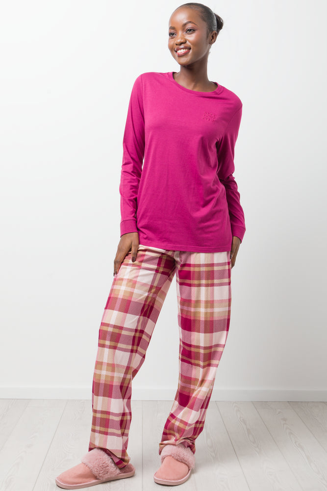 Check Pyjamas Burgundy