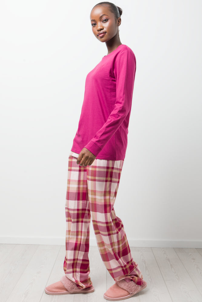 Check Pyjamas Burgundy