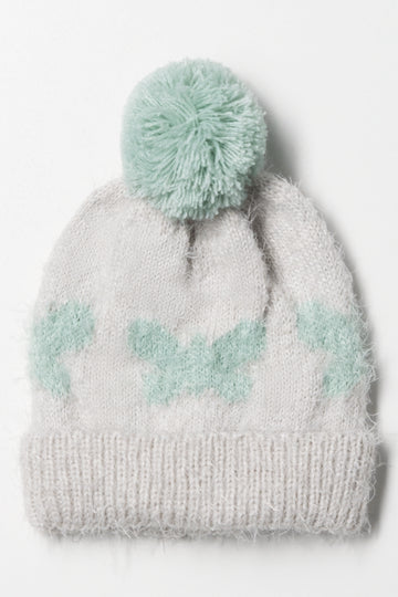 Butterfly Beanie Grey