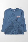 Captain America Long Sleeve T-Shirt Blue