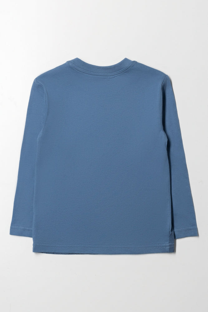 Captain America Long Sleeve T-Shirt Blue (2)