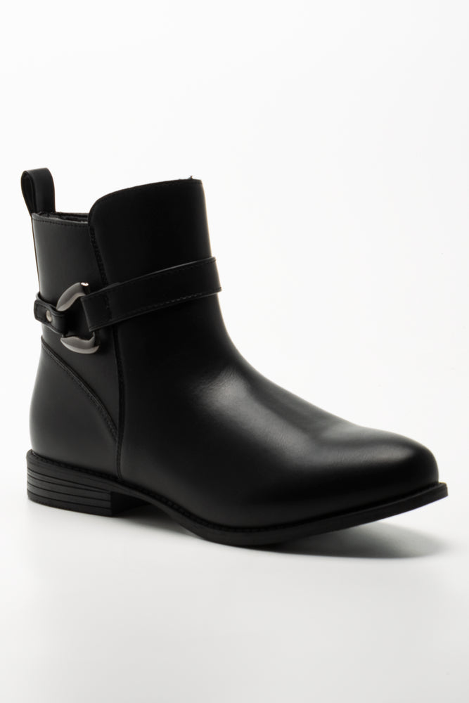 Buckle Ankle Boots Black (1)