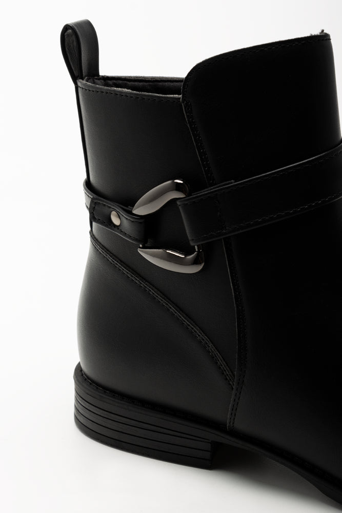 Buckle Ankle Boots Black (3)