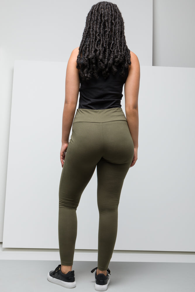 Wide Waist Leggings Green (3)
