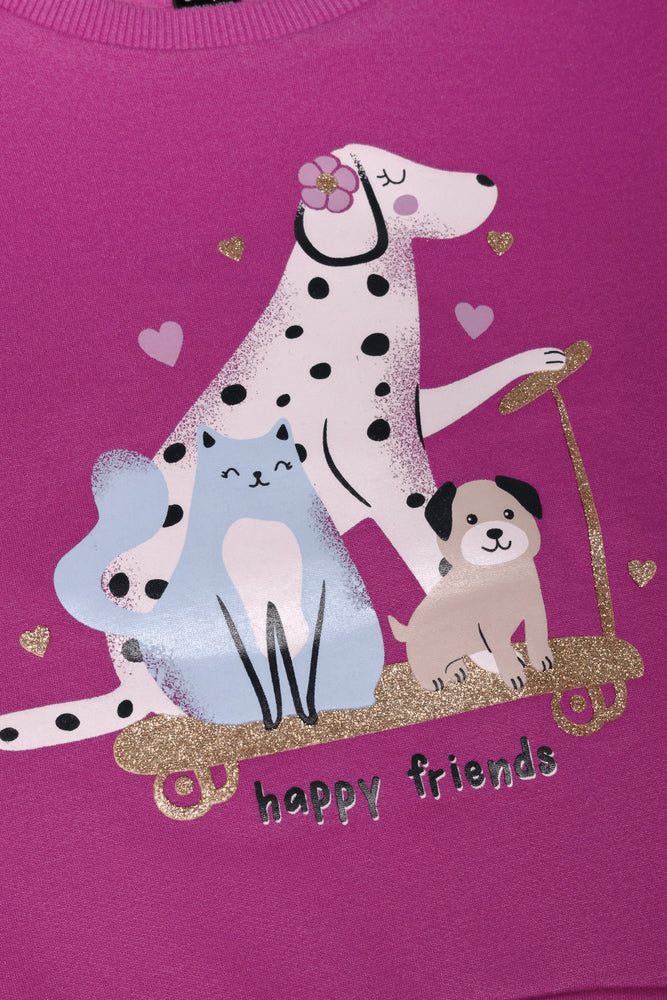 Dog Crew Neck Tracktop Purple